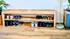 banc à chaussure en chene massif menuiserie condrieu