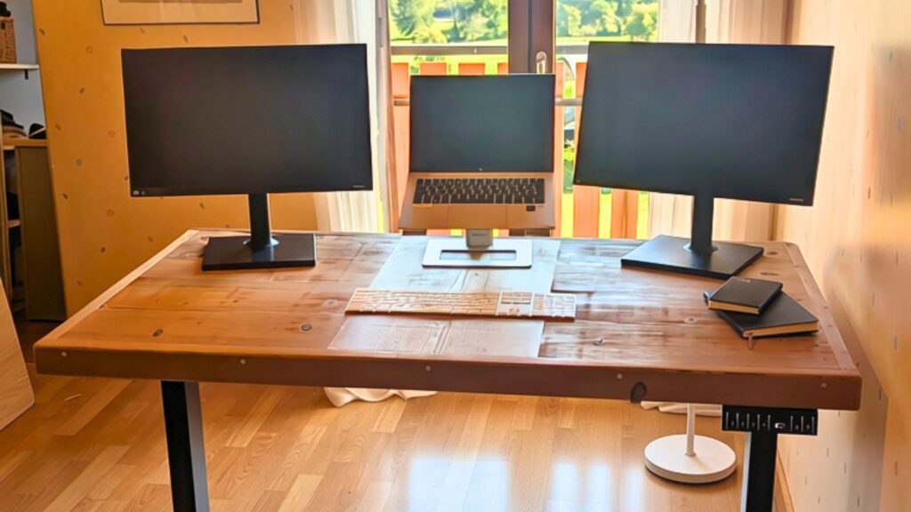 bureau debout assis télétravail sur mesure epicea annecy rustique