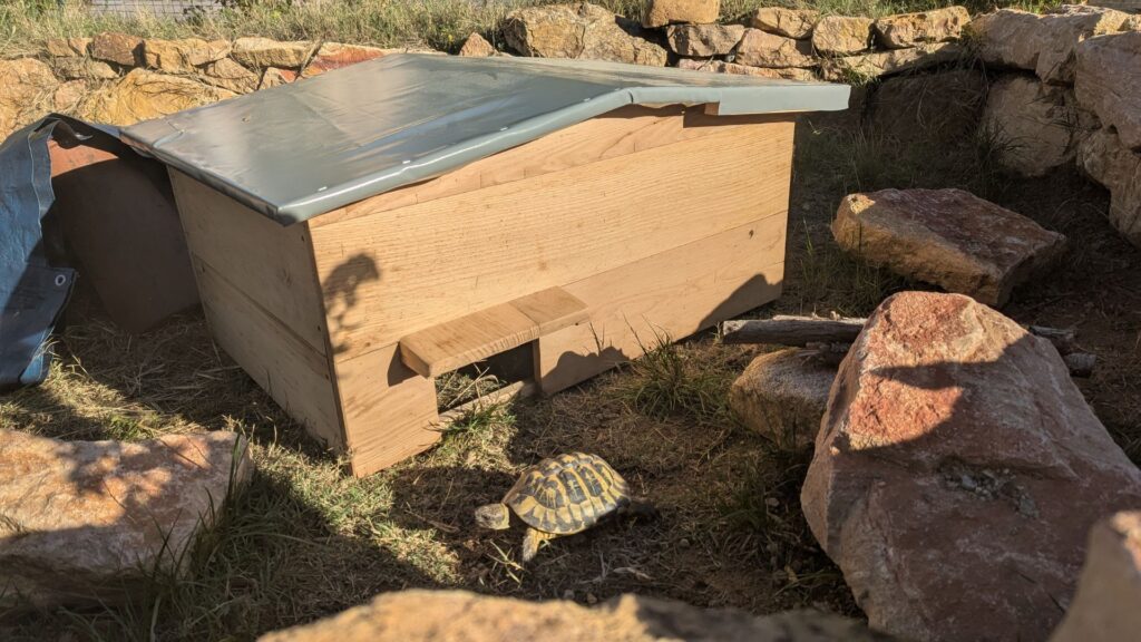 Cabane à tortues sur mesure en bois de châtaignier aux Roches-de-Condrieu
